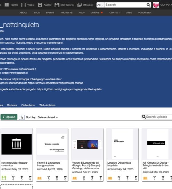 Notte Inquieta su Internet Archive